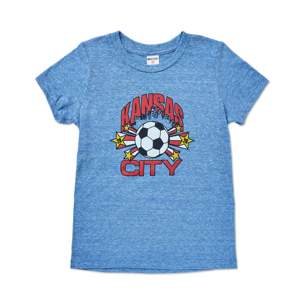 Kid’s Kansas City Soccer Skyline Tee, Charlie Hustle
