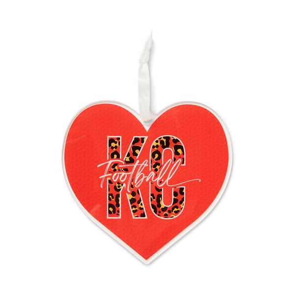 Heart KC Football Ornament, Hart & Lux