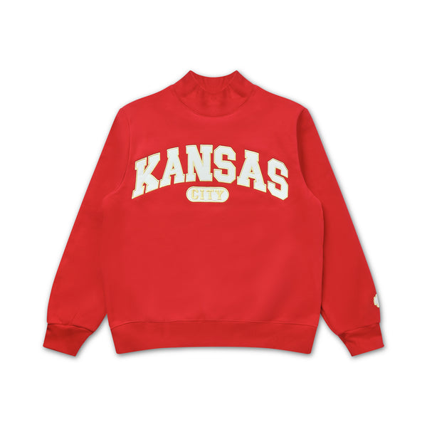 Kansas City Red Mock Neck Sweatshirt, Kate Callahan