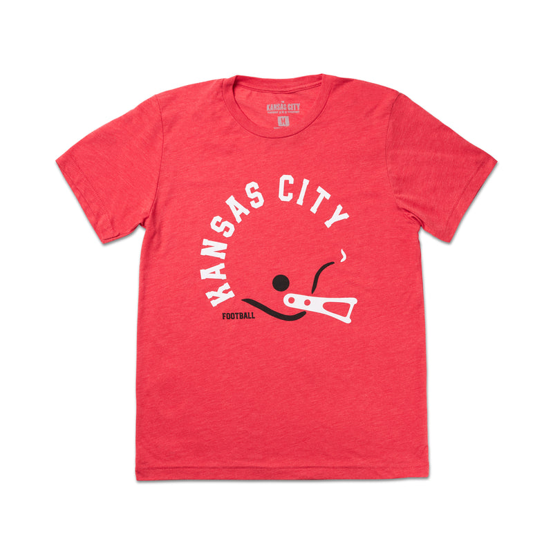 Kansas City Clothing Co. Red KC Football Helmet Tee