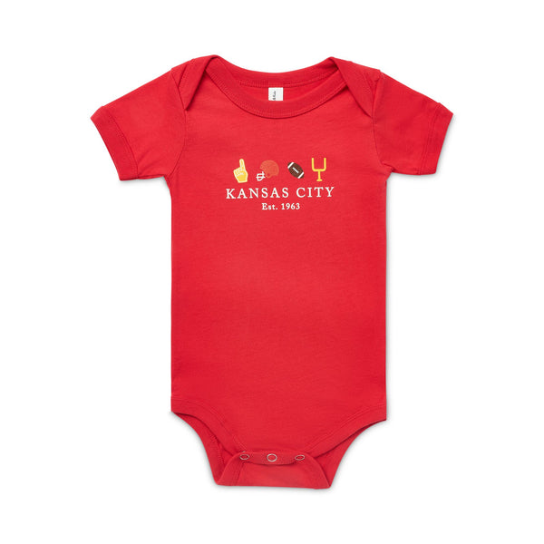 Kansas City Football Icons Onesie, Made In KC Exclusive!