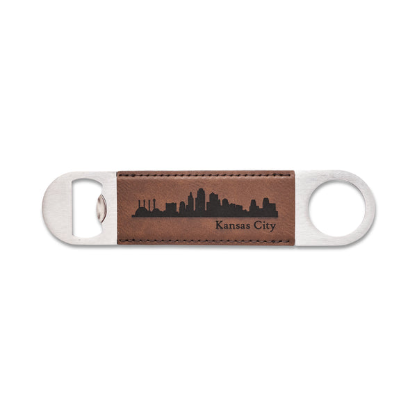 Say It On Wood Kansas City Skyline Bottle Opener