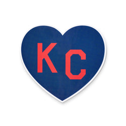 KC Heart Sticker- Navy