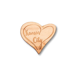 Say It On Wood Kansas City Heart Magnet