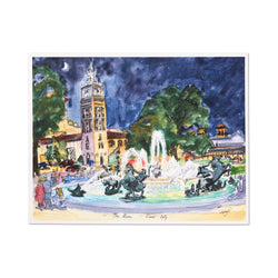 Liz Vargas The Plaza at Night Print