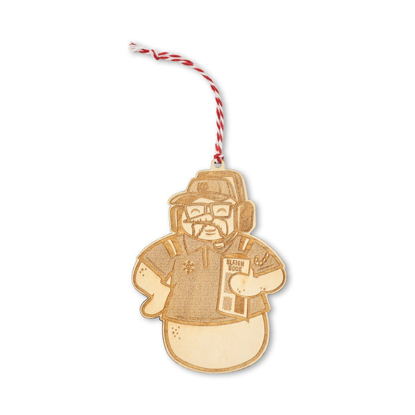 Kansas City Football Themed Laser Cut Wood Ornaments, SewKC