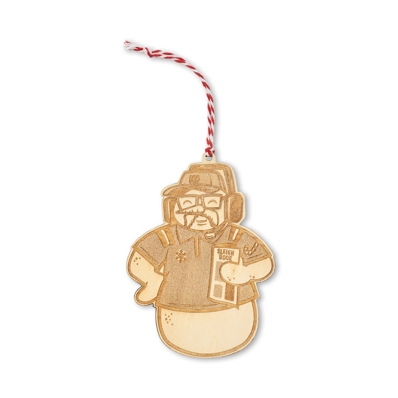 Kansas City Football Themed Laser Cut Wood Ornaments, SewKC