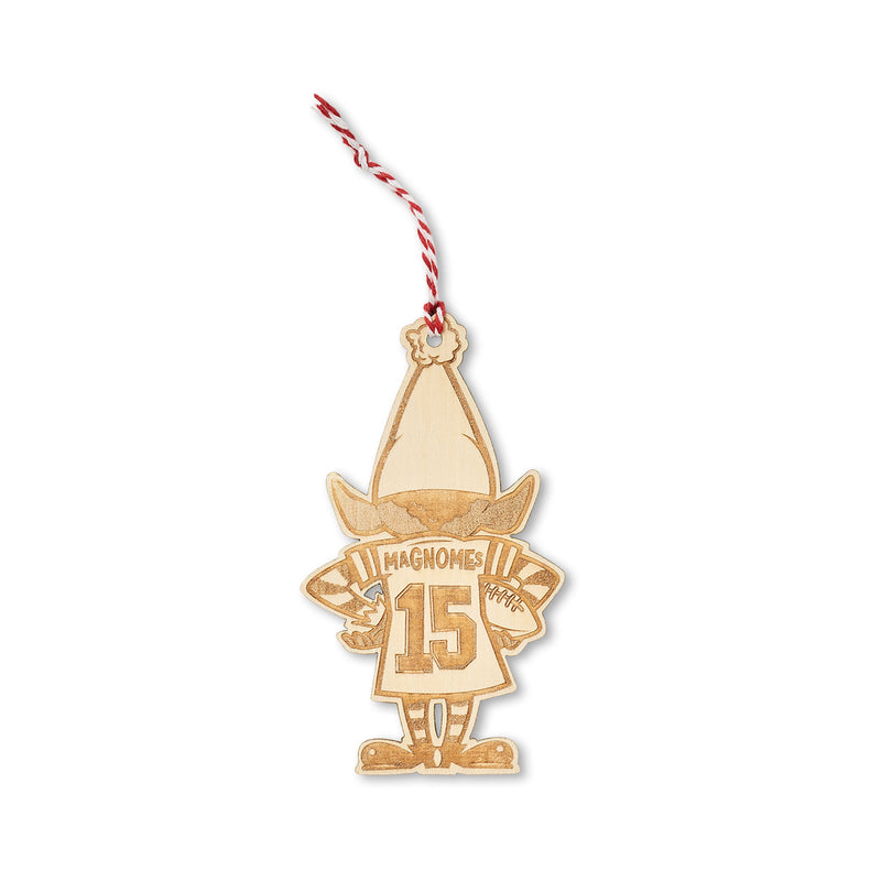 Kansas City Football Themed Laser Cut Wood Ornaments, SewKC