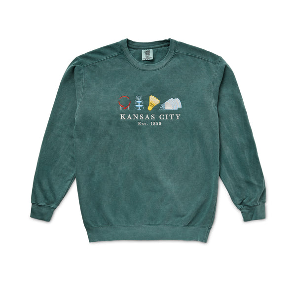 Embroidered KC Icons Sweatshirt, Made In KC Exclusive