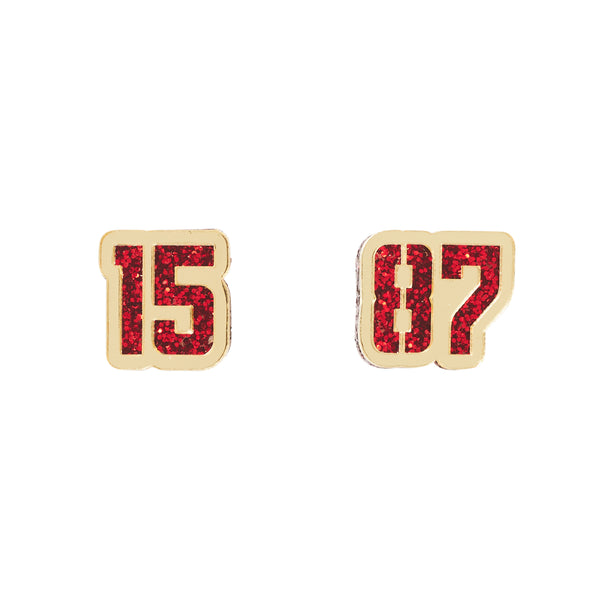 87 15 Stellar Game Day Earrings 15 & 87 Studs – Made in KC