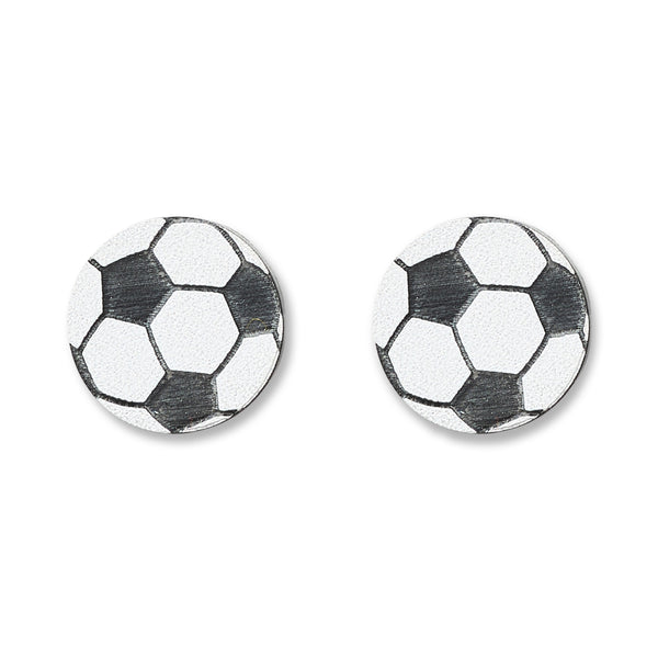 Stellar Game Day Earrings Soccer Ball Studs
