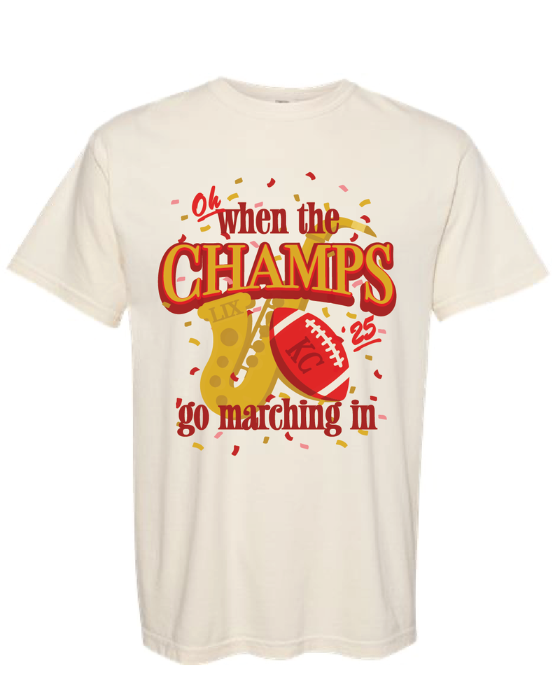 Champs Go Marching in Tee, Made In KC Exclusive