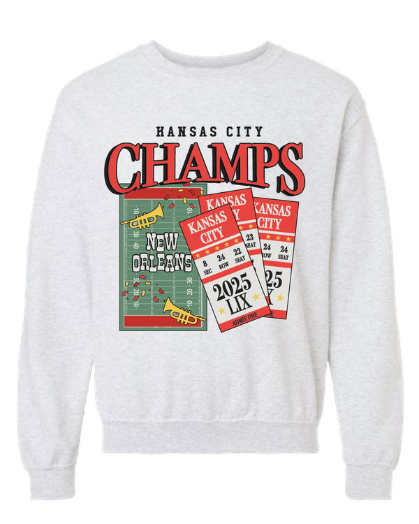 Kansas City Champs Ticket Sweatshirt, Made In KC Exclusive