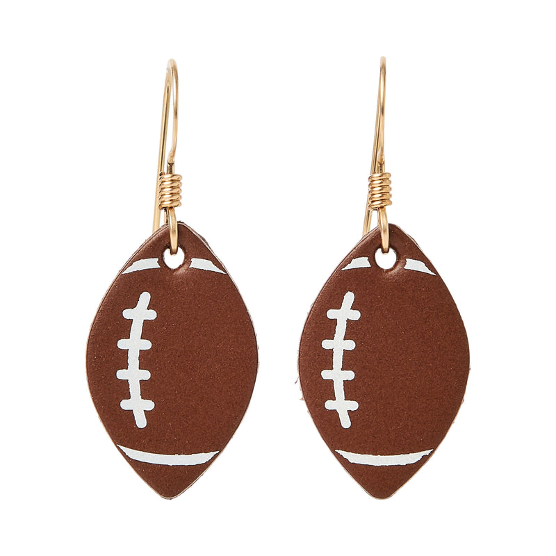 Mini Touchdown Earrings, Nickel & Suede