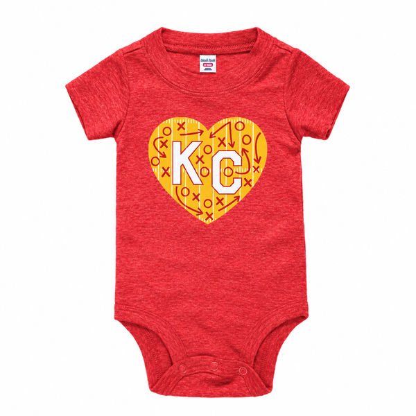 Playmaker KC heart Onesie, Charlie Hustle