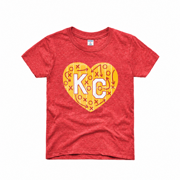 Kid's Playmaker KC Heart Tee, Charlie Hustle