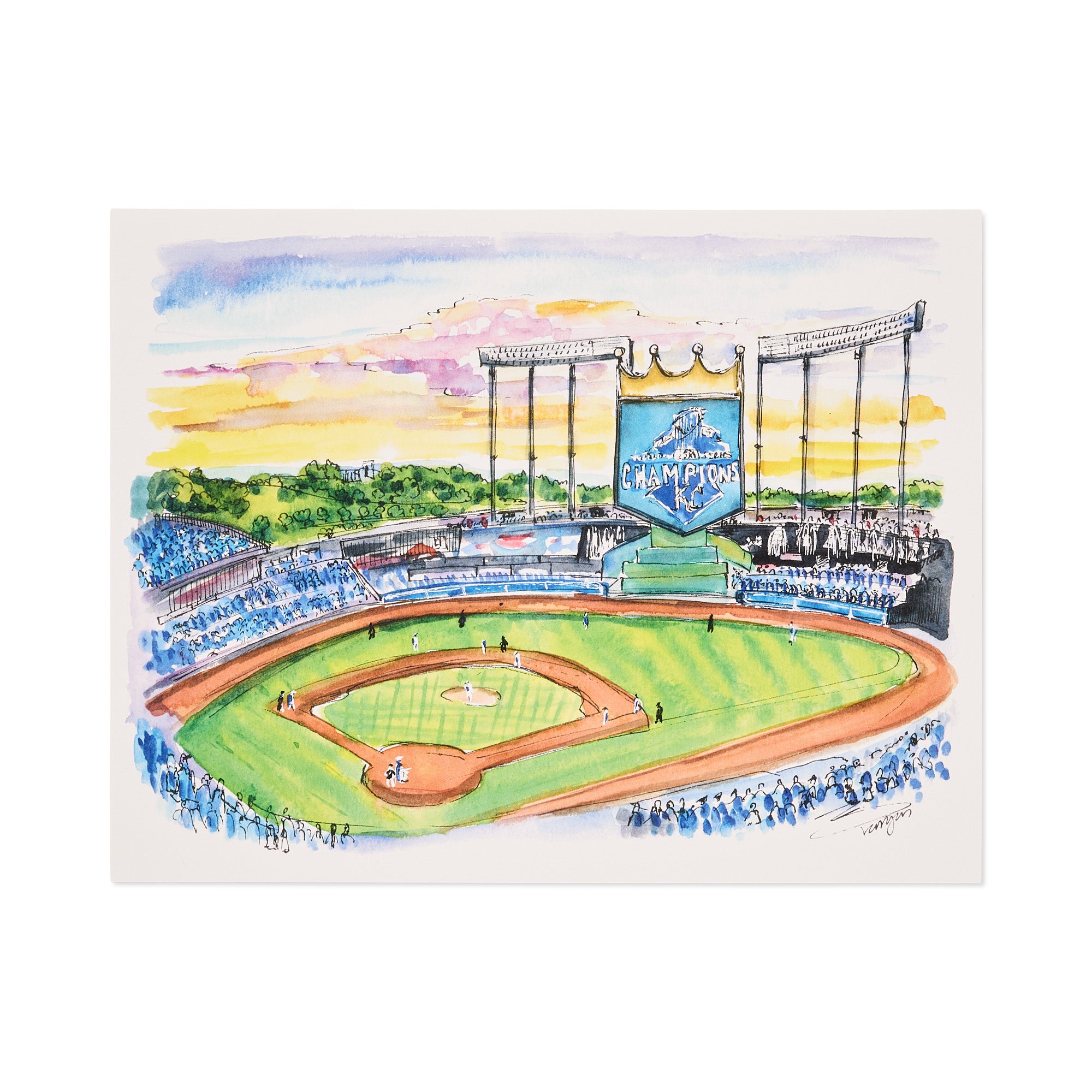 Kauffman Stadium Print, Liz Vargas – Made in KC