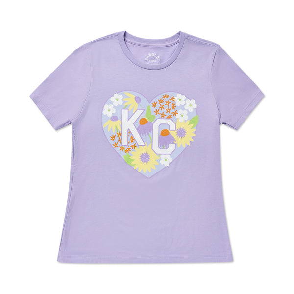 Lavender Floral KC Heart Tee, Sandlot x Made In KC