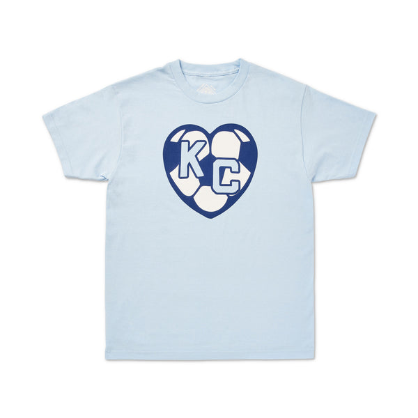 Blue KC Soccer Heart Tee, Adult's and Kid's, Sandlot Goods