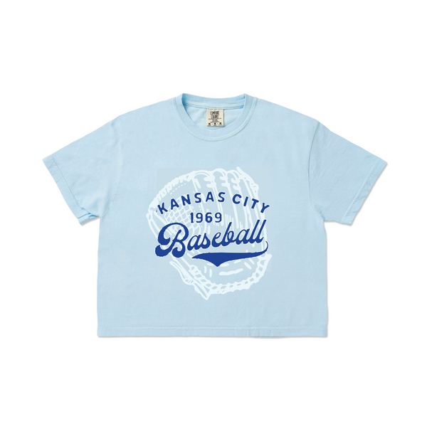 Kansas City Baseball Glove Crop Tee, Made In KC Exclusive
