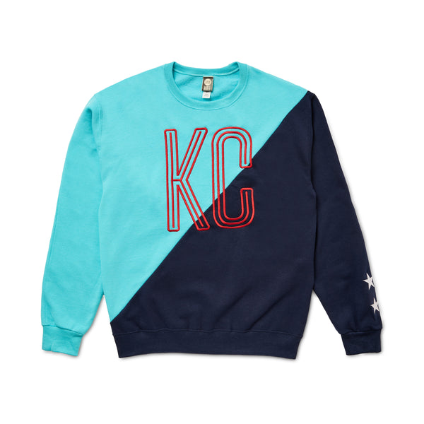 SewKC Current Colorblock Embroidered Sweatshirt