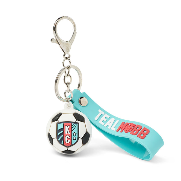 Teal Mobb Soccer Ball Keychain, Made Mobb