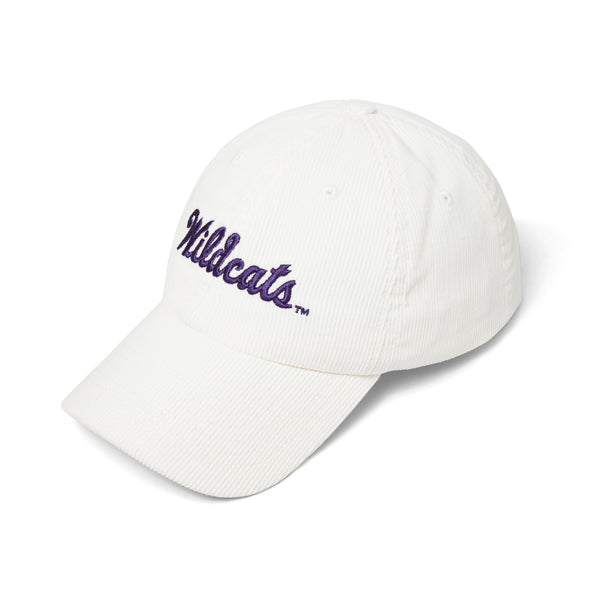 Sandlot Goods K-State White Corduroy Wildcats Script Dad Hat – Made in KC