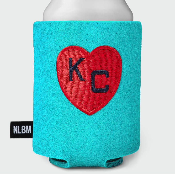 KC Current Blaugrüner Getränkepullover mit rotem Herz, Sandlot Goods