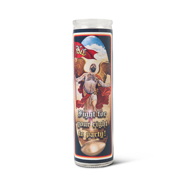 Kitschup Creations Jason Kelce, Fight For Your Right to Party! Prayer Candle