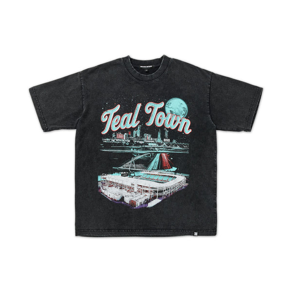 Black Teal Town Tee, Made Mobb