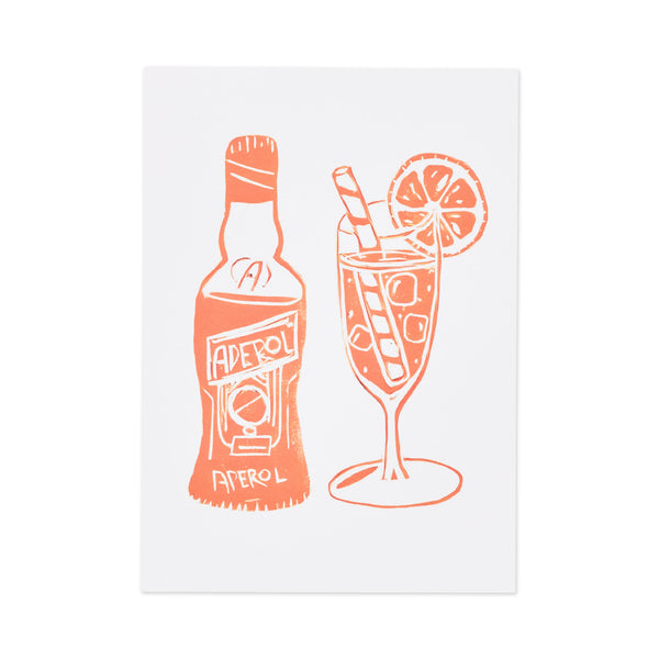 Aperol Spritz Block Print, Nate Crosser