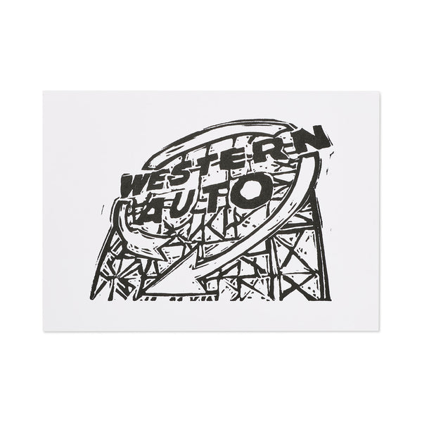 Western Auto Block Print, Nate Crosser
