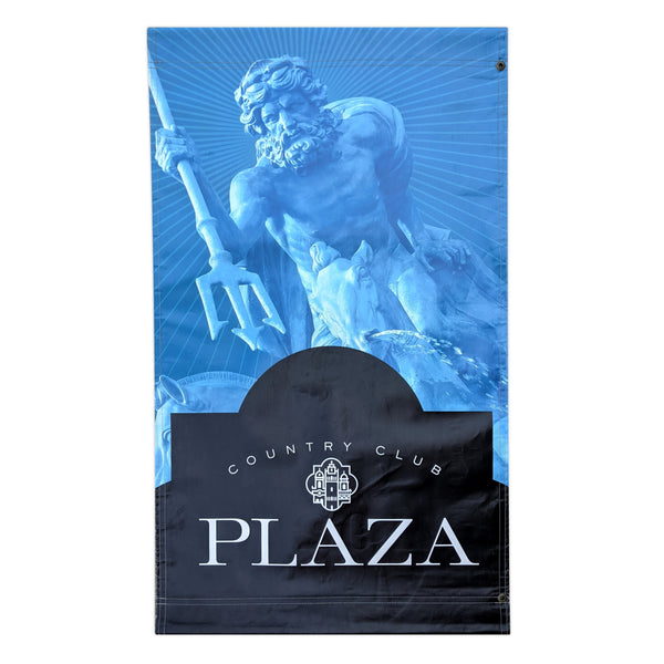 2016 Plaza Banner – Neptunbrunnen – Blau
