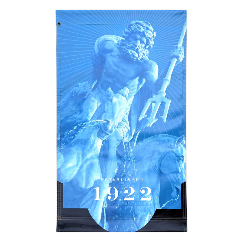 2016 Plaza Banner - Neptune Fountain - Blue