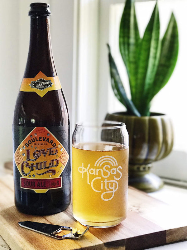 Ampersand Design Studio Kansas City Rainbow Beer Can Glass