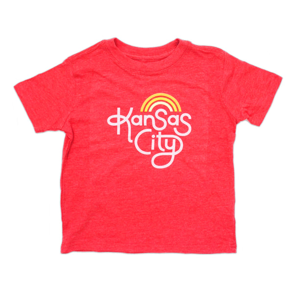 Ampersand Design Studio Kansas City Rainbow Kinder-T-Shirt – Rot