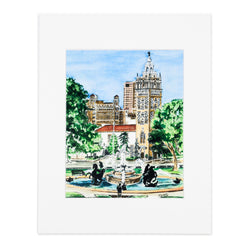 Art From Architecture Plaza Fountain Print