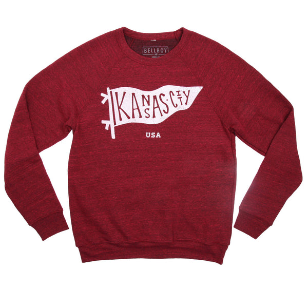 Bellboy Apparel Kansas City Wimpel-Sweatshirt – Beere
