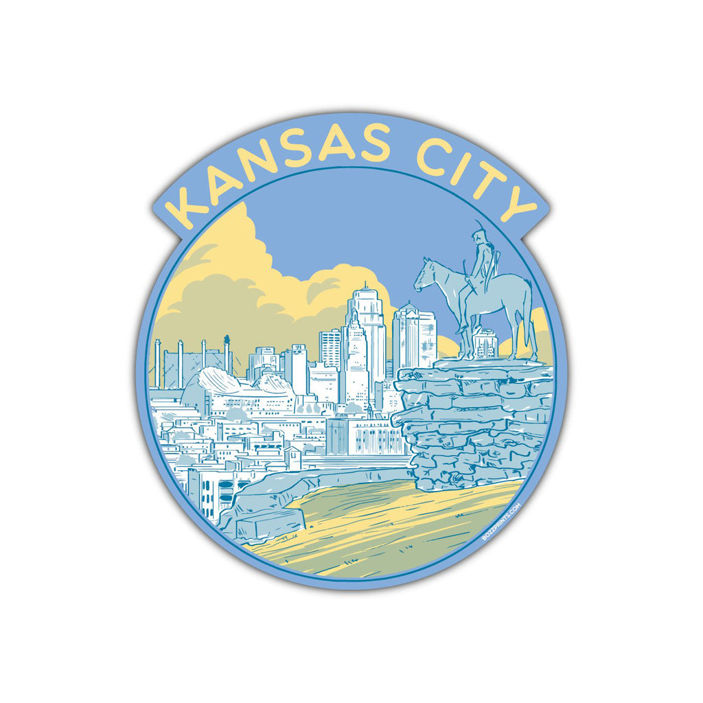 Kansas-City-logo Sticker for Sale by singsuburyo