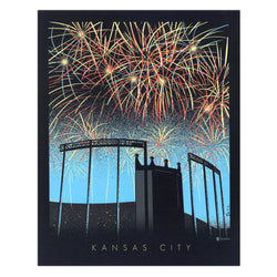 Bozz Prints Fireworks at Kauffman Stadium Print