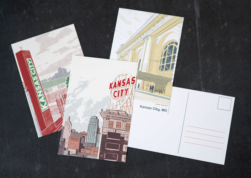 Bozz Prints Kansas City Crossroads-Postkarte
