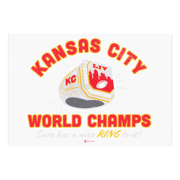 Bozz Prints World Champs Sure Has a Nice Ring to It Postcard