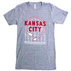 Bozz Prints Kansas City Auto Sign T-Shirt – Grau