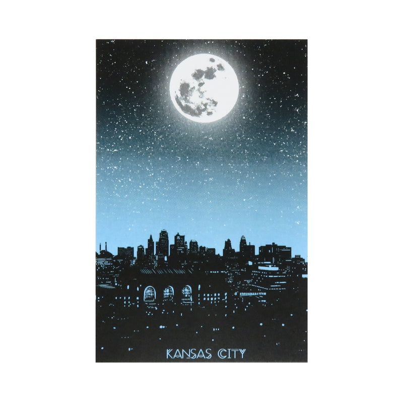Bozz Prints Kansas City Moon Postcard