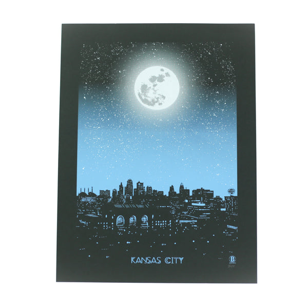 Bozz Prints Kansas City Moon Print