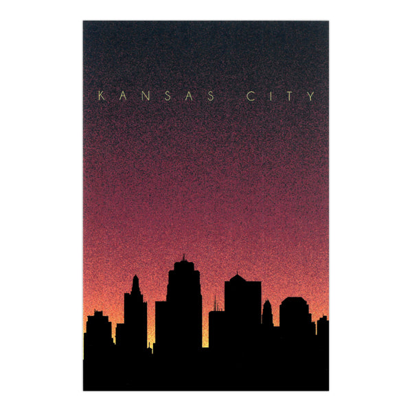 Bozz Prints Kansas City Dusk Skyline Postcard