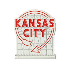 Bozz Prints Kansas City Western Auto Enamel Pin