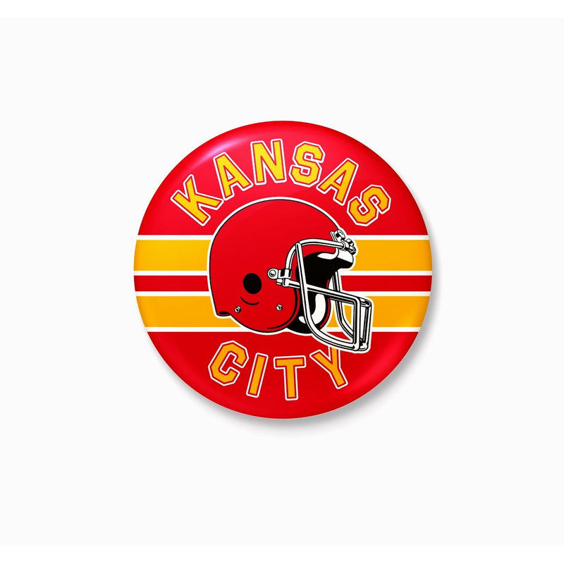 Charlie Hustle Kansas City Football Button – Made in KC
