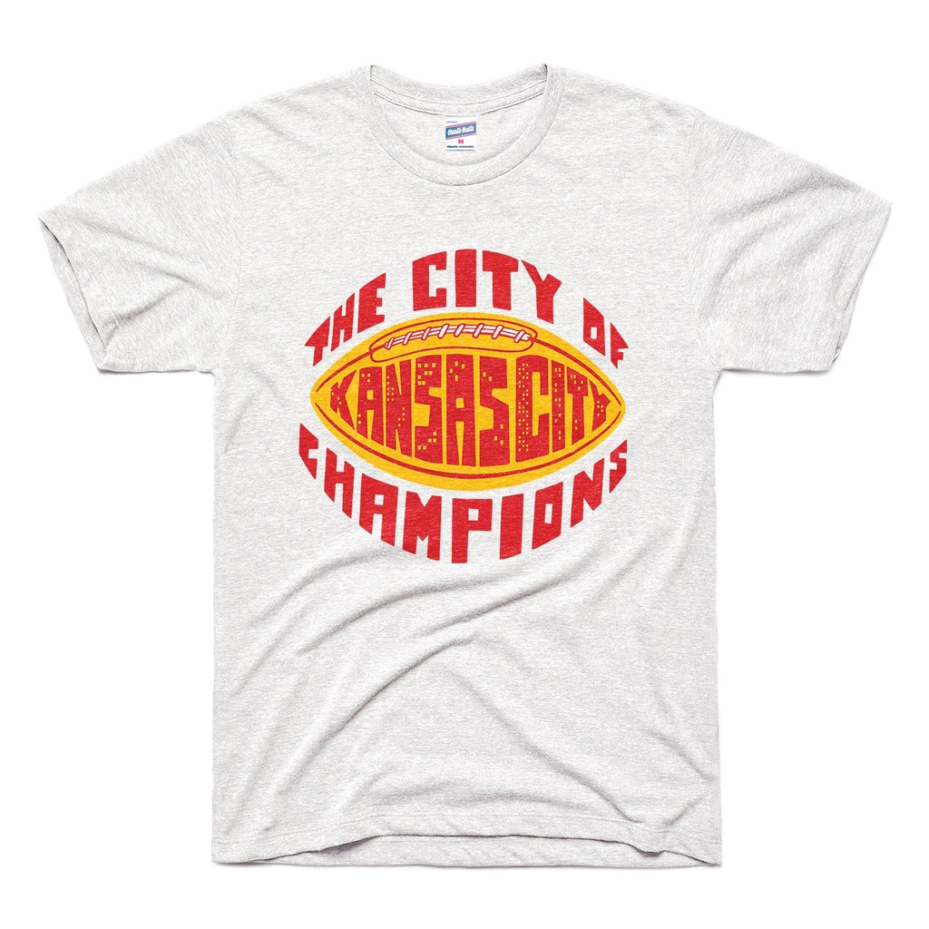 Charlie Hustle The City of Champions Tee - Ash Grey – Made in KC