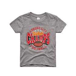 Charlie Hustle Football World Champs Kinder-T-Shirt – Grau